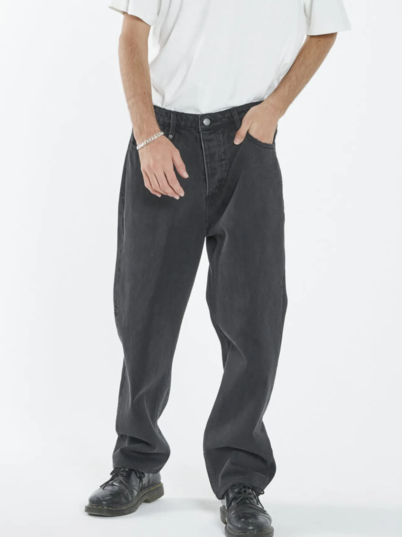 Clearance Thrills Slacker Denim Jean - Aged Black AgedBlack