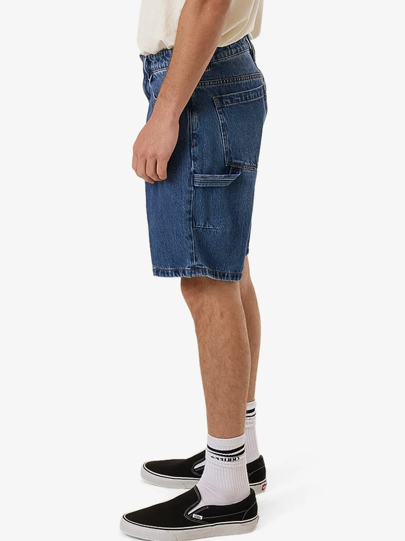 Fashion Thrills Slacker Denim Short - Double Rinsed Blues DoubleRinsedBlues