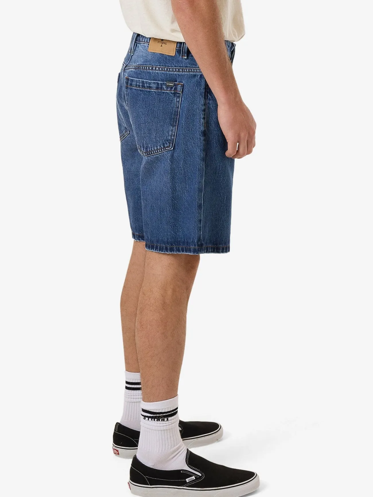 Fashion Thrills Slacker Denim Short - Double Rinsed Blues DoubleRinsedBlues