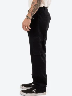 Online Thrills Slacker Union Cargo Baggy Pant - Black