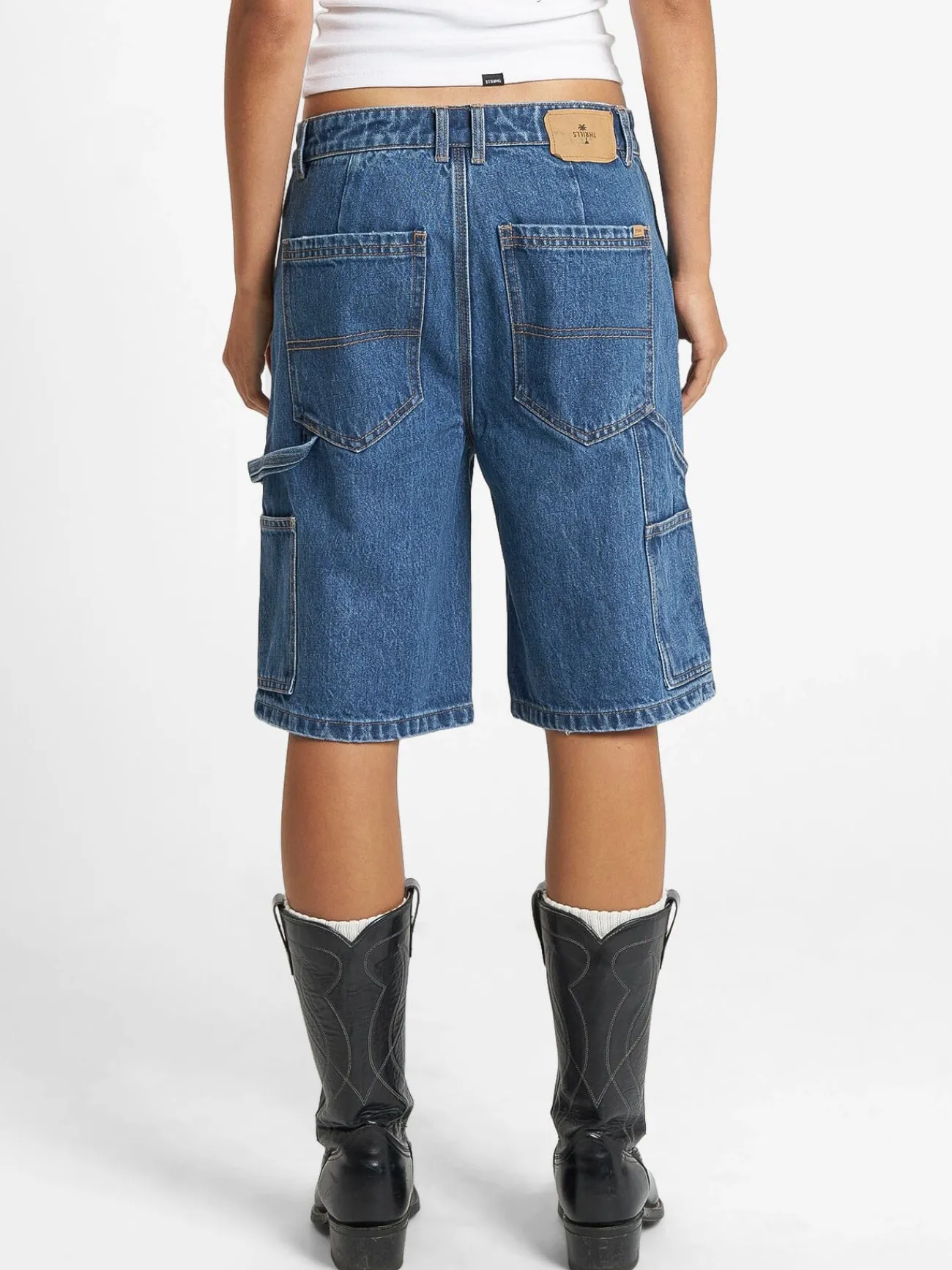 Outlet Thrills Slouch Carpenter Short - Rinsed Blue RinsedBlue