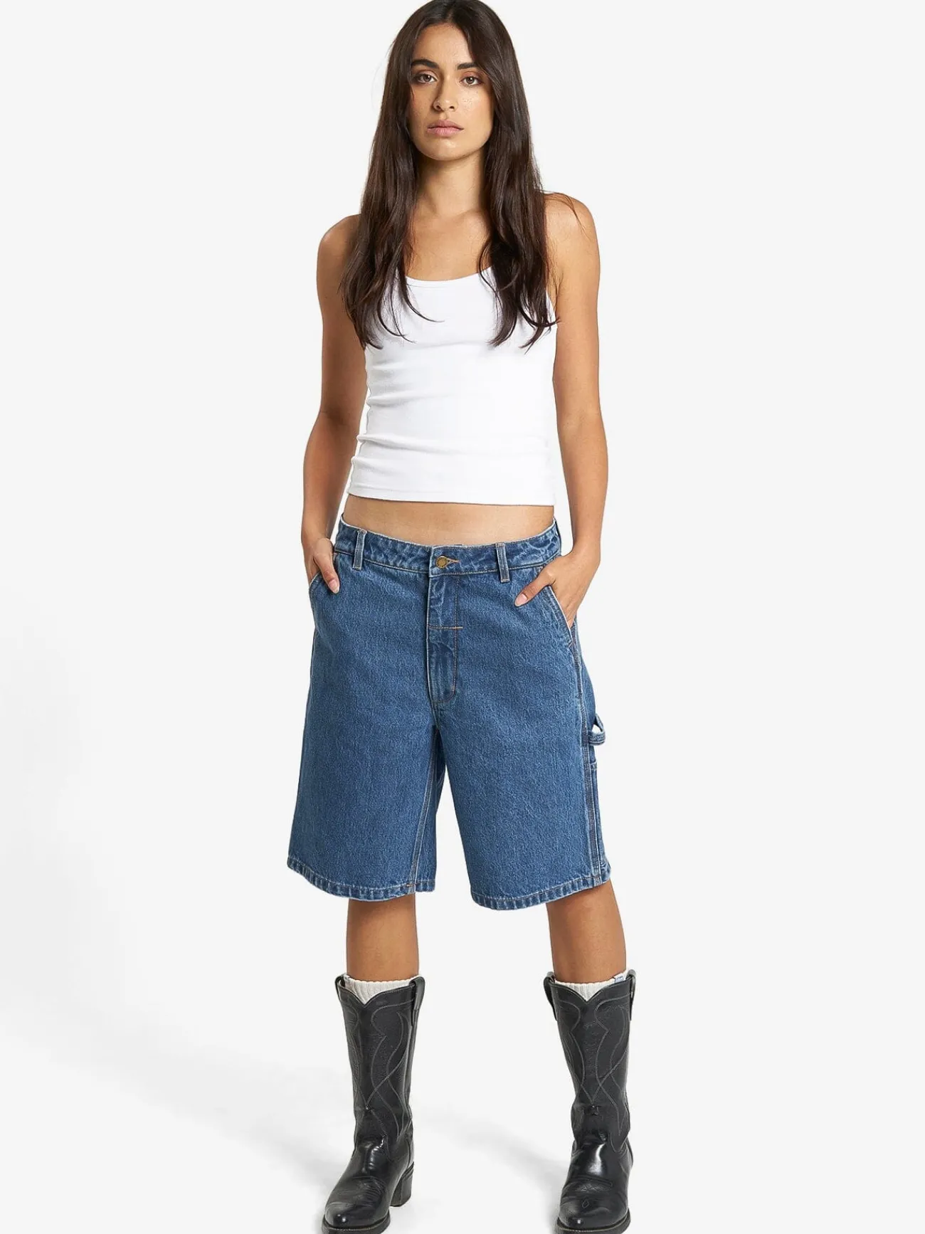 Outlet Thrills Slouch Carpenter Short - Rinsed Blue RinsedBlue