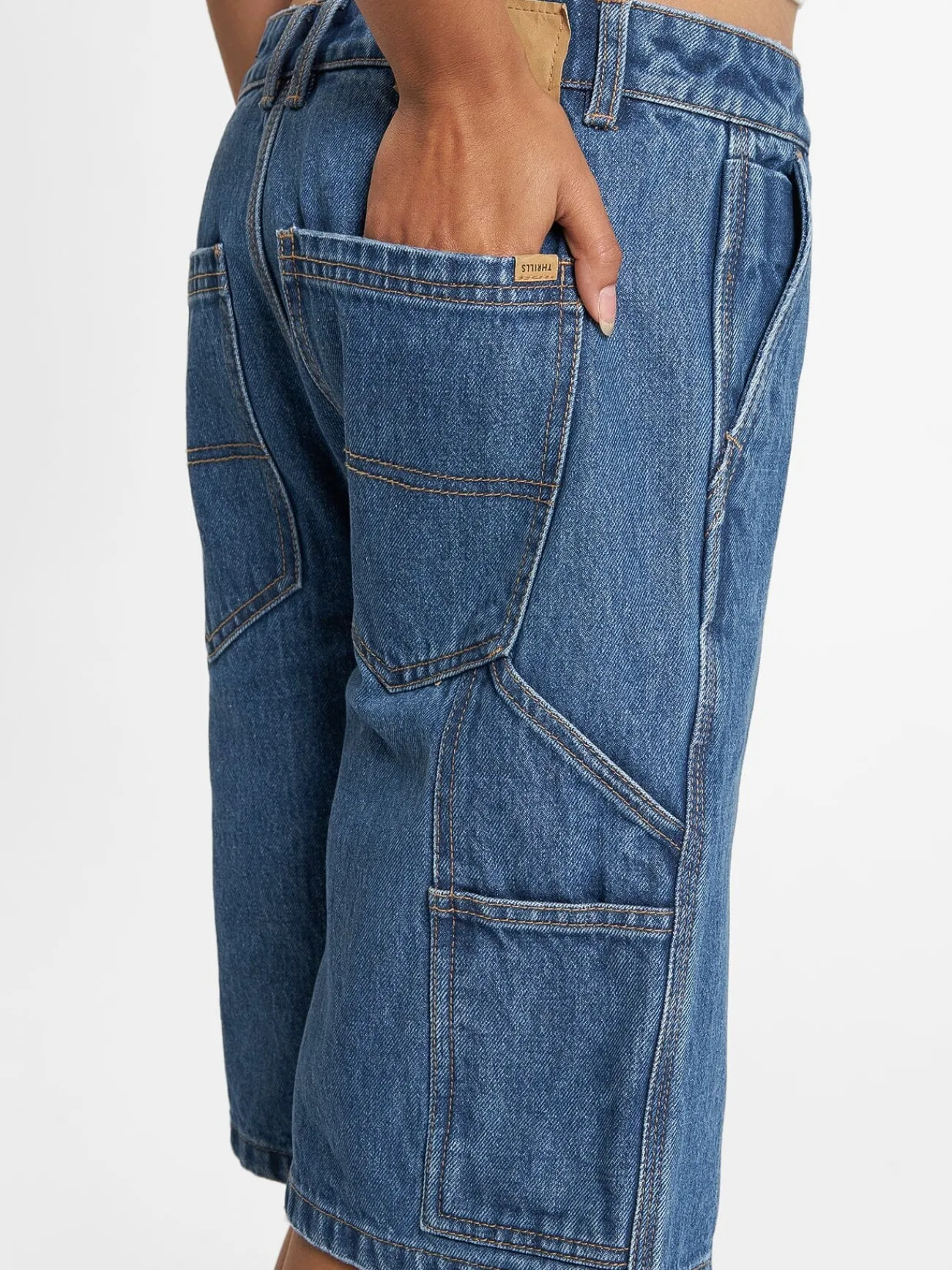 Outlet Thrills Slouch Carpenter Short - Rinsed Blue RinsedBlue