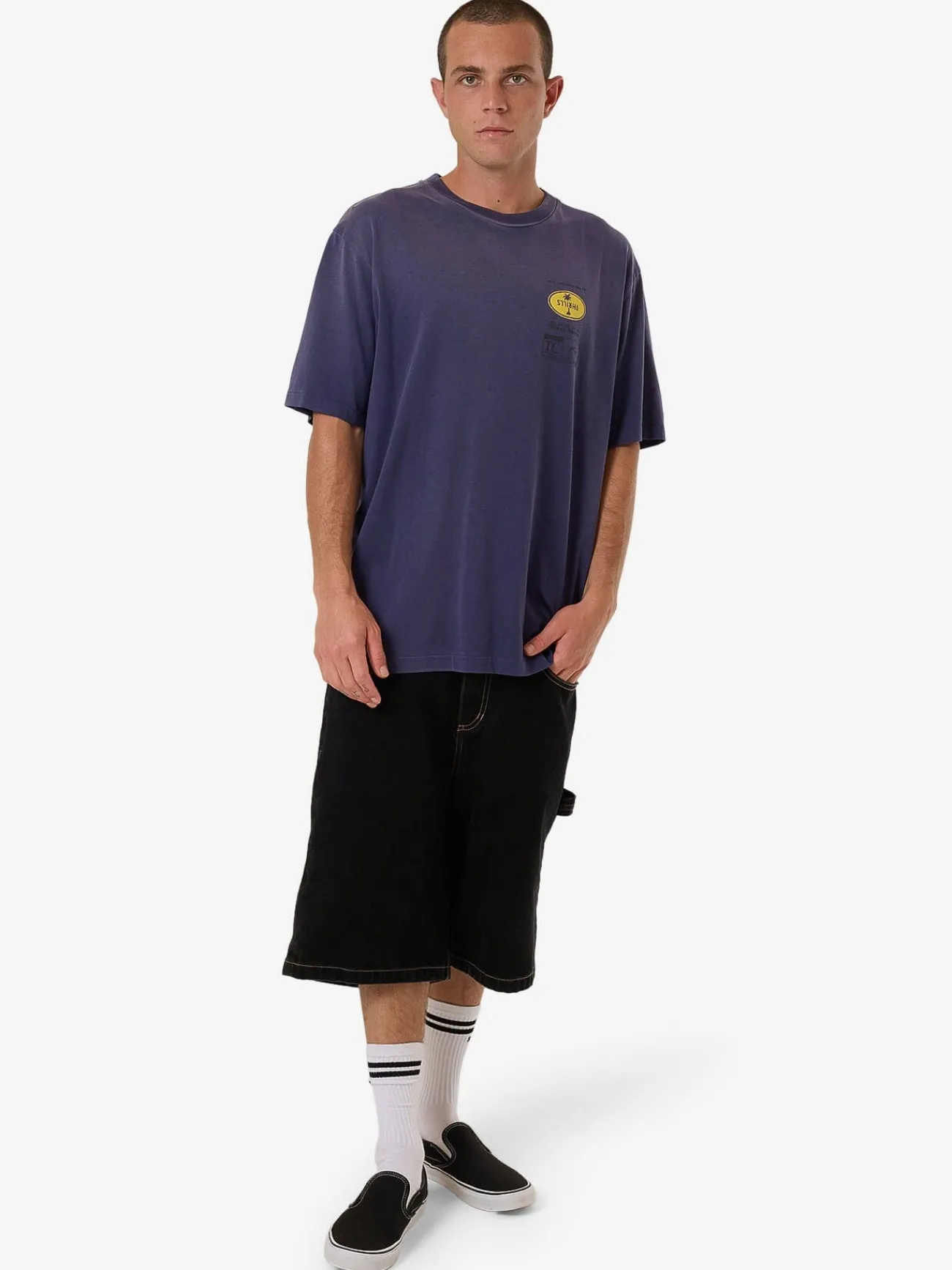 Sale Thrills Society Oversize Fit Tee - Crown Blue Fade CrownBlueFade