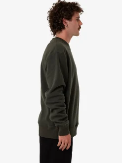 Clearance Thrills Solace Of Nature Oversize Polar Fleece Crew - Oil Green OilGreen