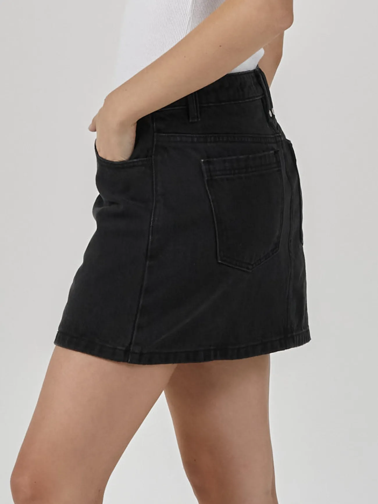 Discount Thrills Sophie Skirt - Aged Black AgedBlack
