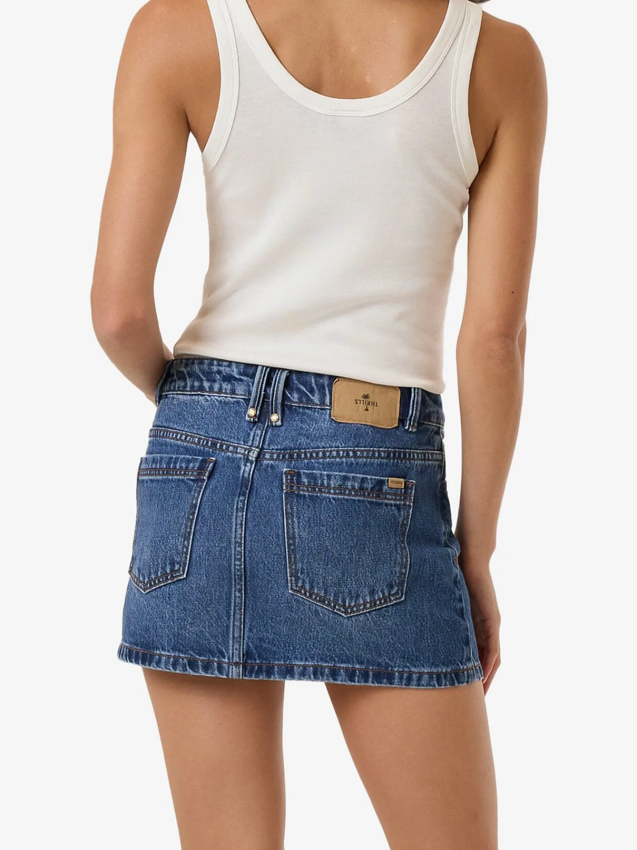 Clearance Thrills Sophie Skirt - Double Rinsed Blues DoubleRinsedBlues