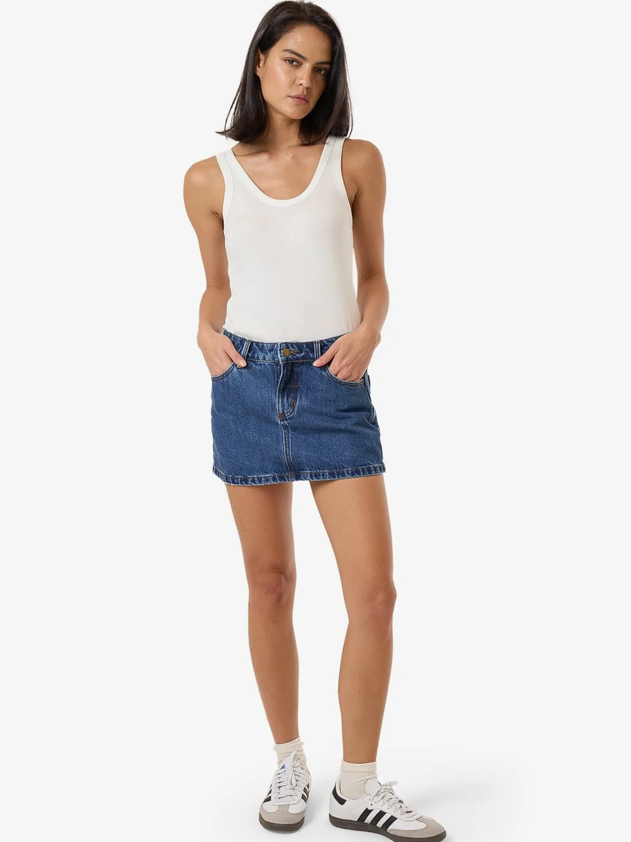 Clearance Thrills Sophie Skirt - Double Rinsed Blues DoubleRinsedBlues