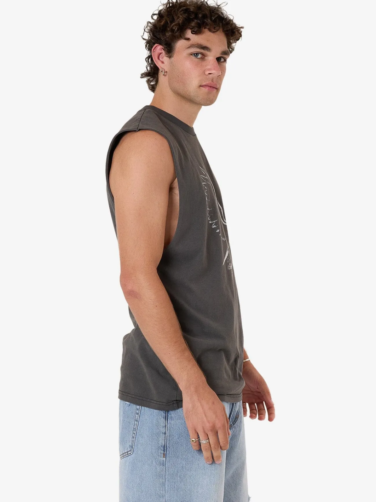 Discount Thrills Speed Metal Merch Fit Muscle Tee - Merch Black MerchBlack