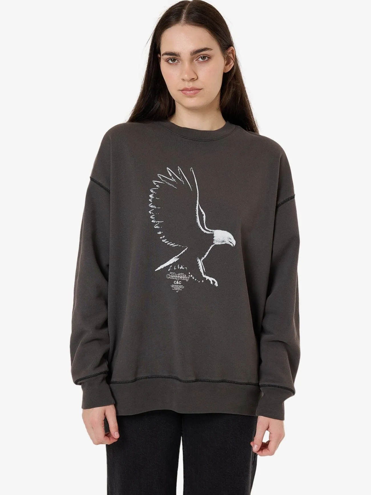 Discount Thrills Speed Metal Slouch Crew - Merch Black MerchBlack