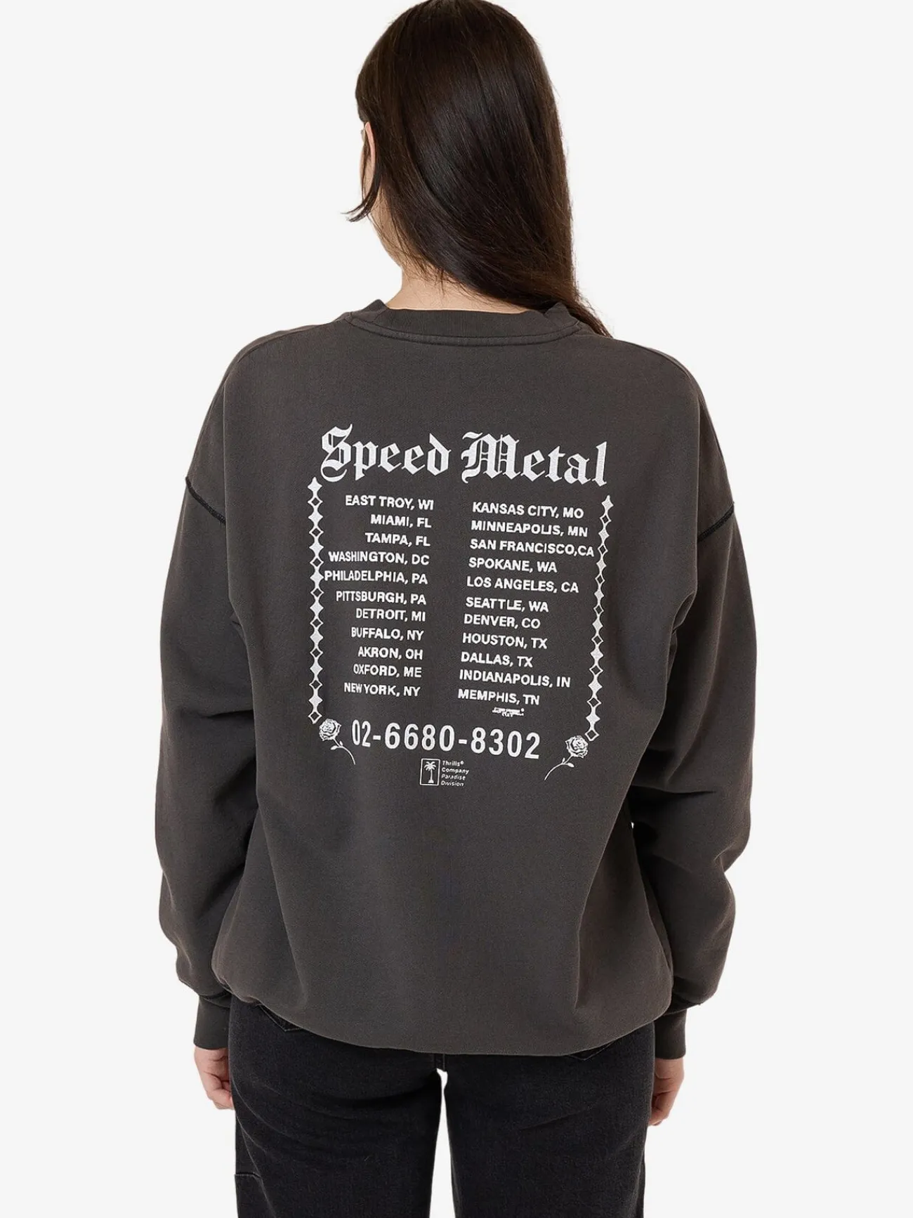 Discount Thrills Speed Metal Slouch Crew - Merch Black MerchBlack
