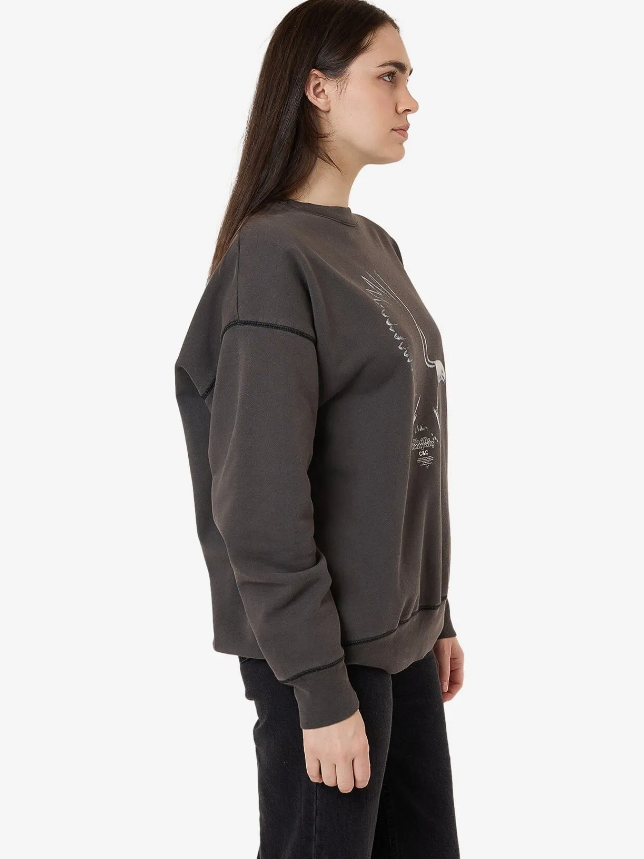 Discount Thrills Speed Metal Slouch Crew - Merch Black MerchBlack