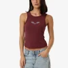 Hot Thrills Speed Of Fury Curve Tank - Dark Cherry DarkCherry