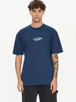 Online Thrills Sphere Embro Merch Fit Tee - Ensign Blue EnsignBlue