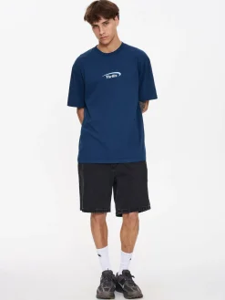 Online Thrills Sphere Embro Merch Fit Tee - Ensign Blue EnsignBlue