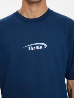 Online Thrills Sphere Embro Merch Fit Tee - Ensign Blue EnsignBlue