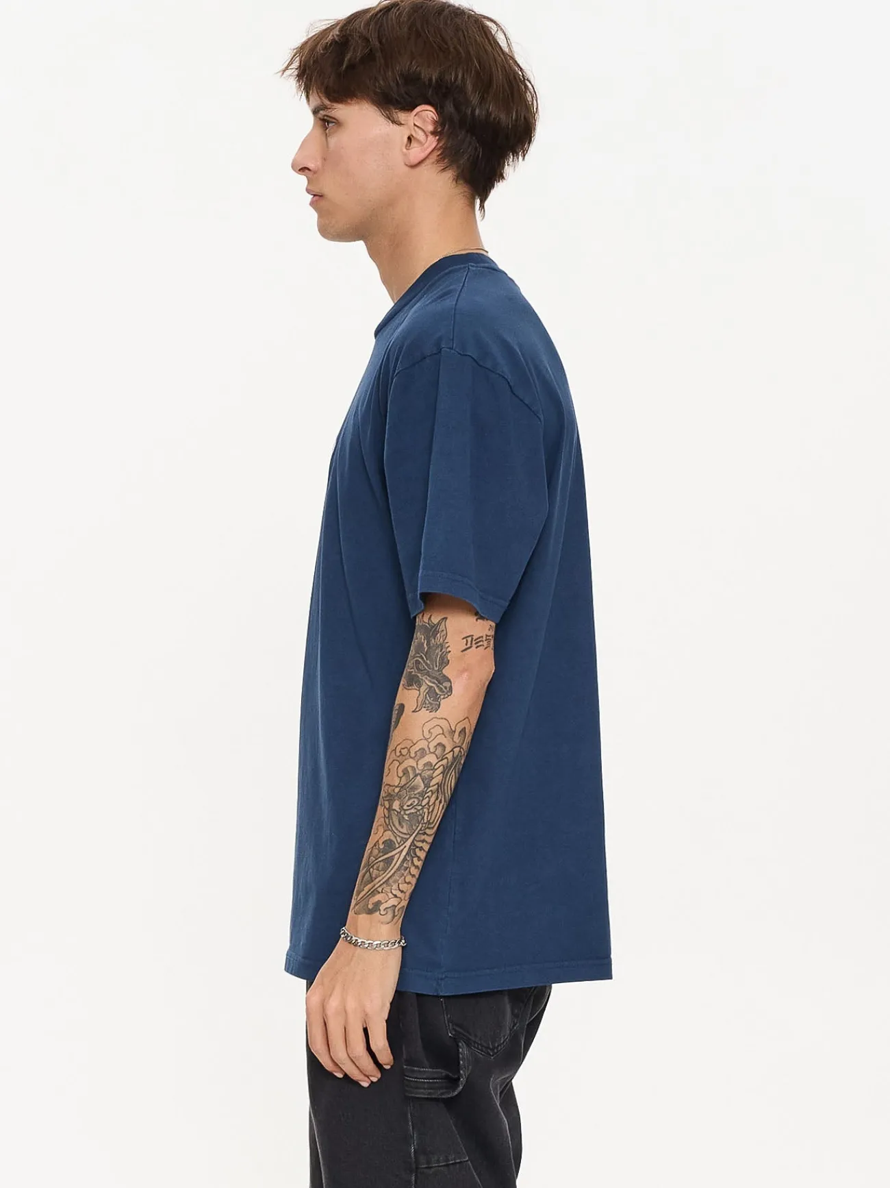 Online Thrills Sphere Embro Merch Fit Tee - Ensign Blue EnsignBlue