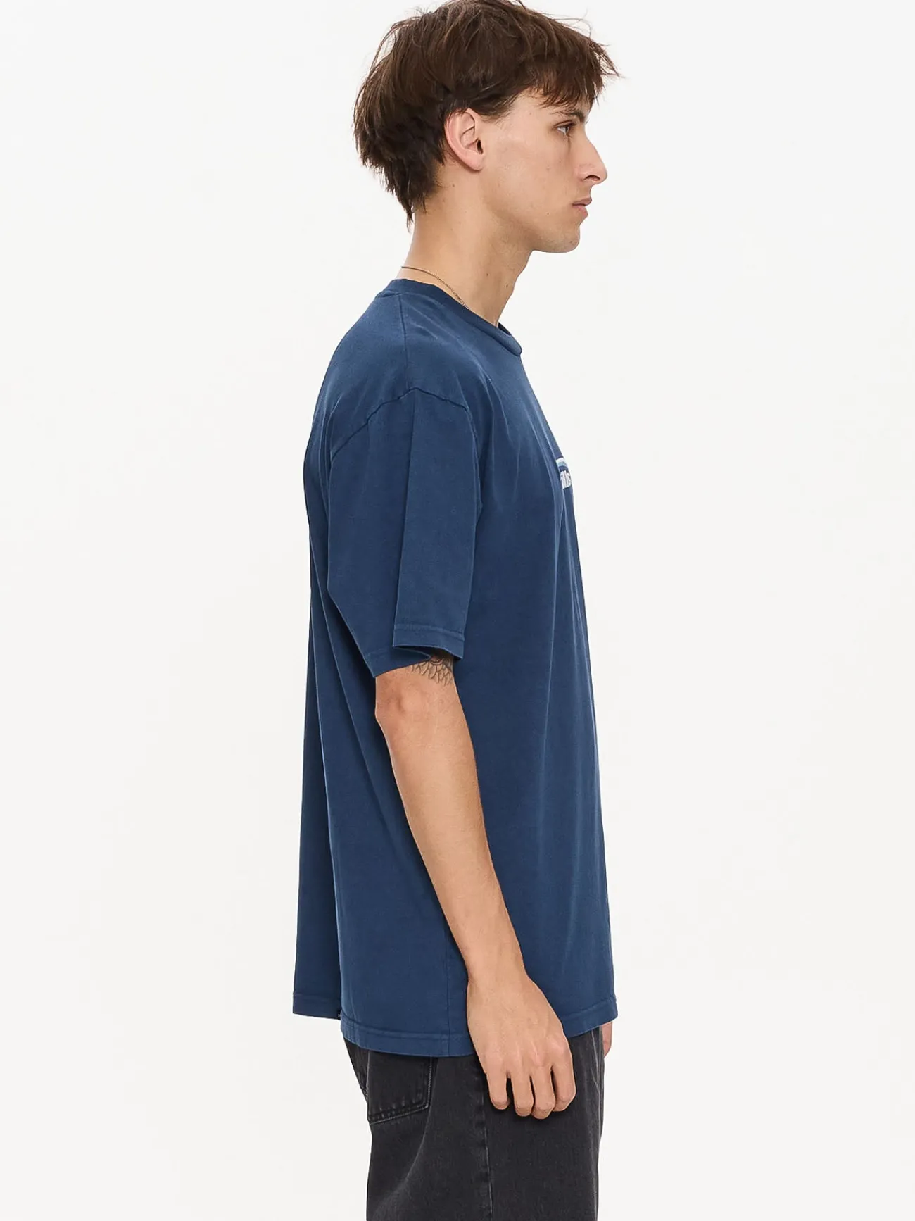 Online Thrills Sphere Embro Merch Fit Tee - Ensign Blue EnsignBlue