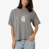Hot Thrills Stay Aware Square Tee - Washed Grey WashedGrey