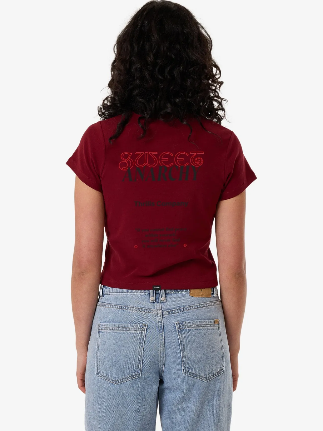 Fashion Thrills Sweet Anarchy Mini Tee - Cabernet