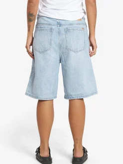 New Thrills Syd Baggy Denim Short - Ash blue Ashblue