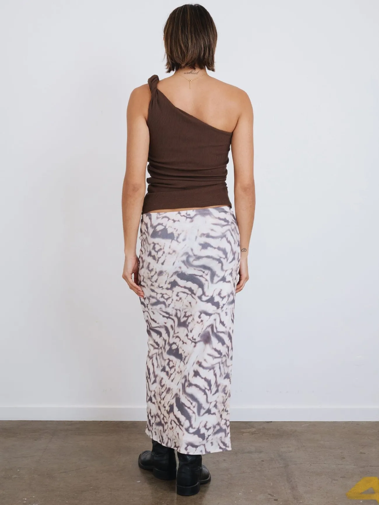 New Thrills Sylvie Gathered Skirt - Oatmeal