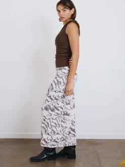New Thrills Sylvie Gathered Skirt - Oatmeal