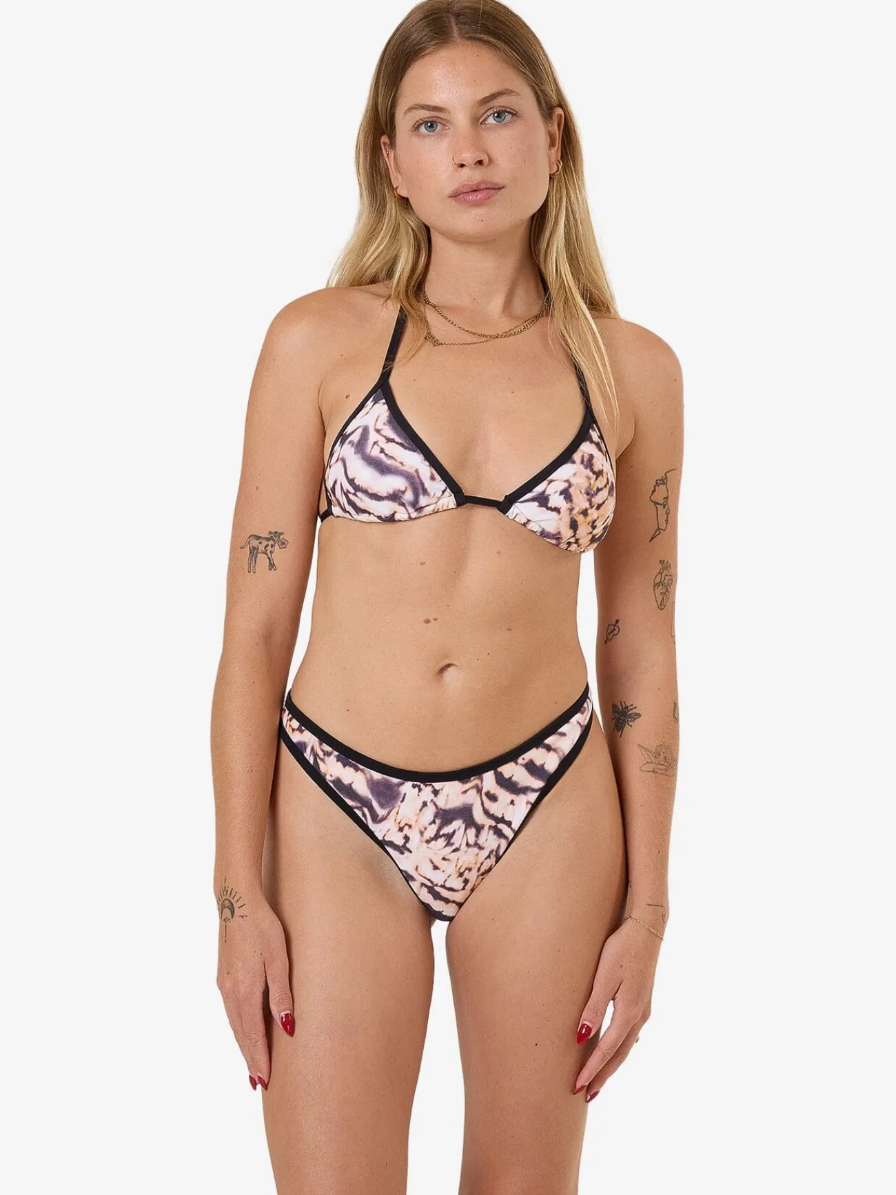 Sale Thrills Sylvie Thong Bikini Bottom - Oatmeal