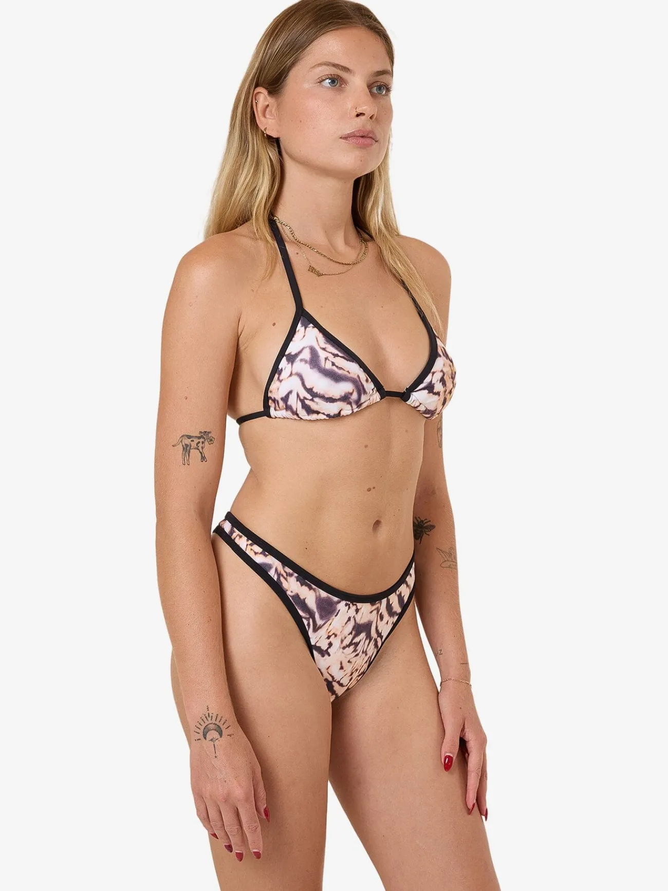 Sale Thrills Sylvie Thong Bikini Bottom - Oatmeal