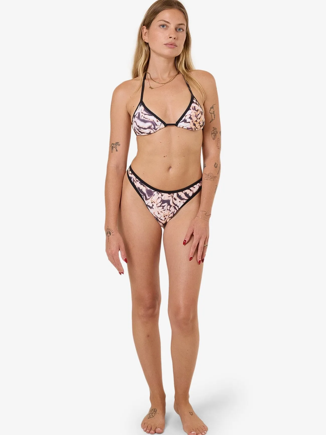 Sale Thrills Sylvie Thong Bikini Bottom - Oatmeal