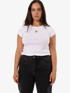 Hot Thrills TC Foundation Cap Sleeve Tee - White