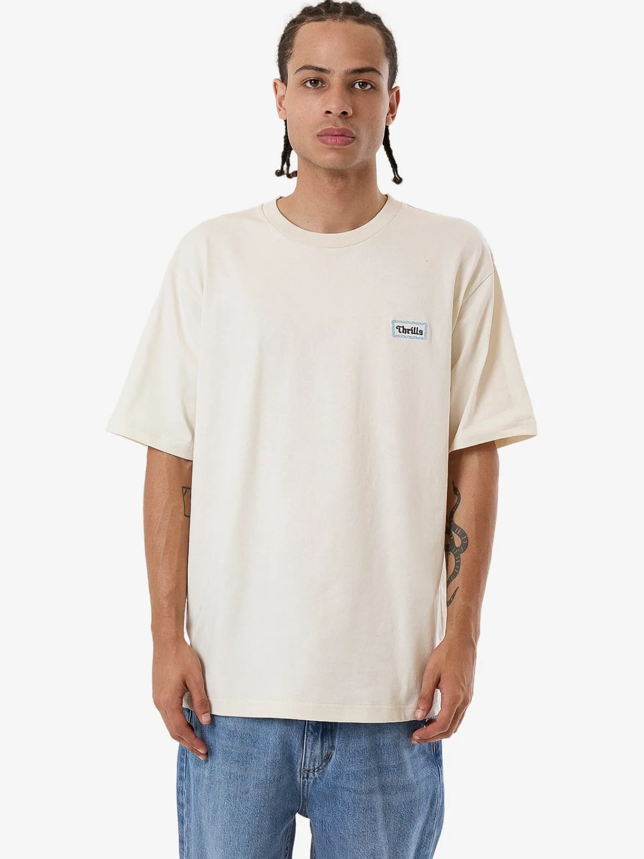 Sale Thrills Terrace Oversize Fit Tee - Heritage White HeritageWhite