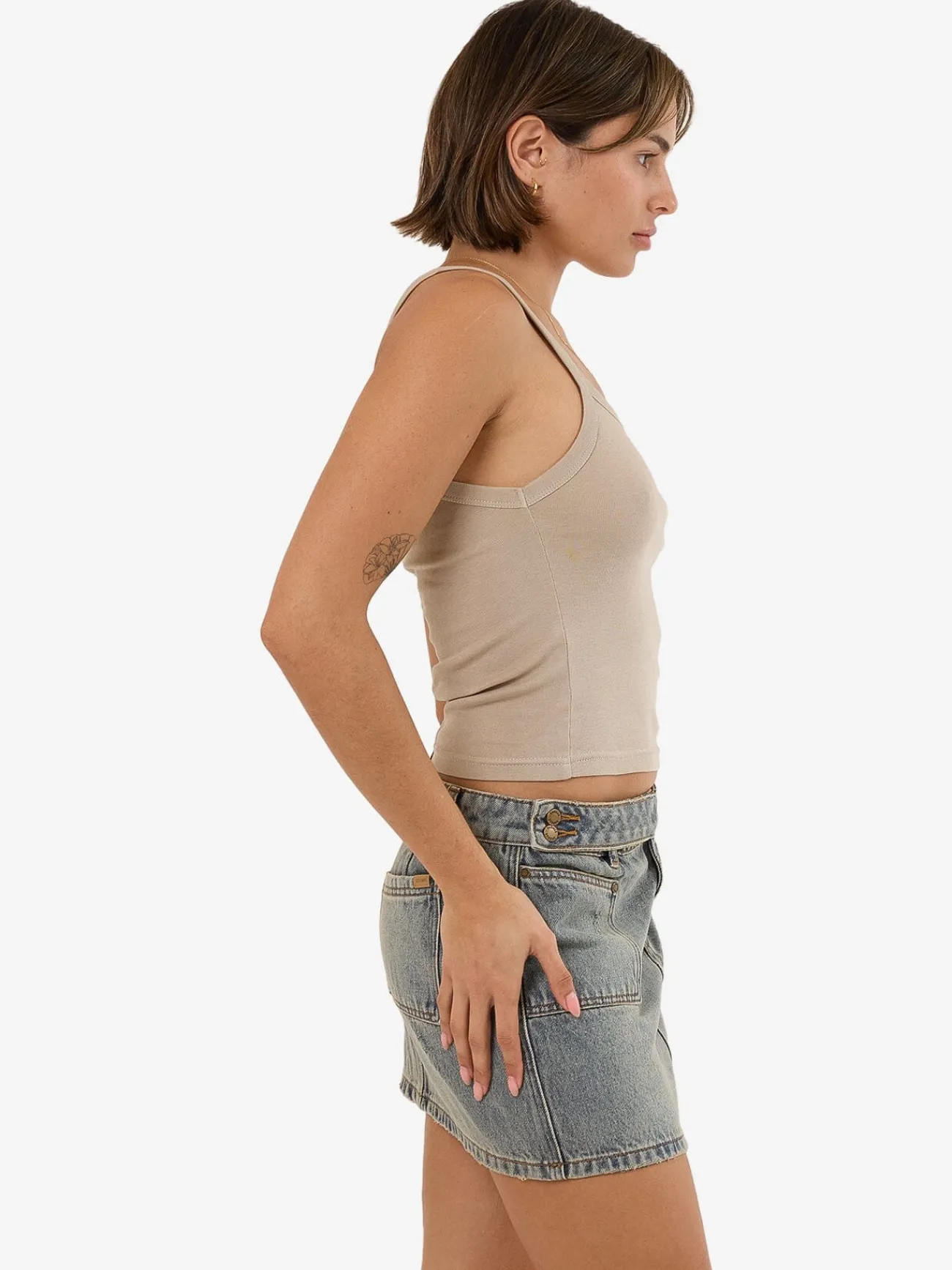 Sale Thrills Base Tank - Stone