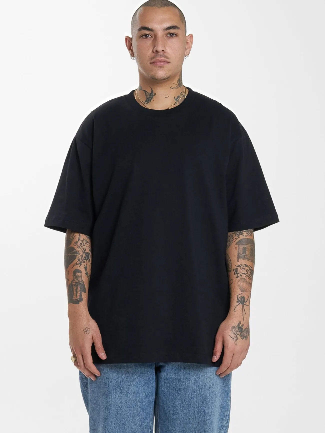 Online Thrills Military Oversize Fit Tee - Black