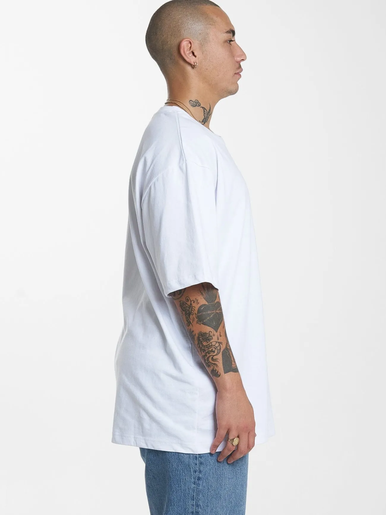 Best Thrills Military Oversize Fit Tee - White