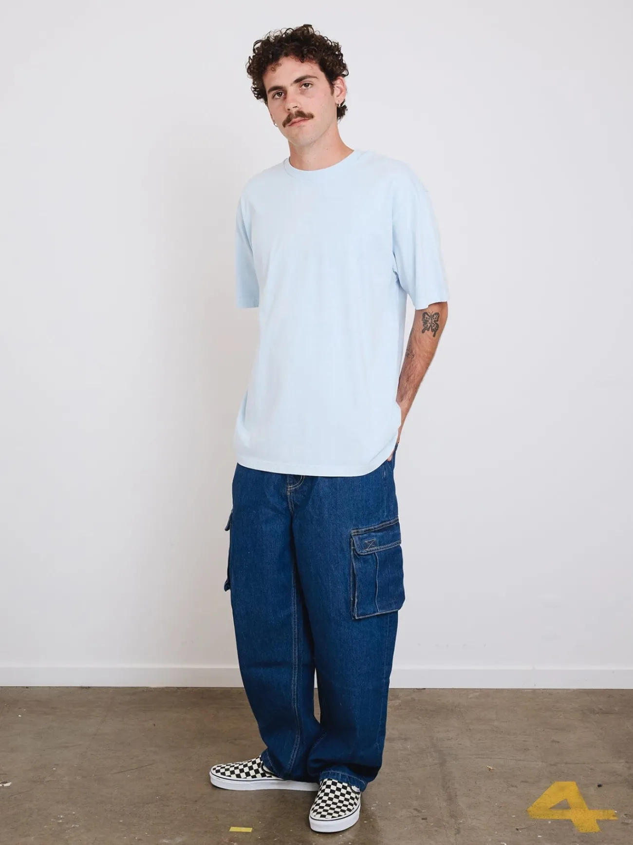 Online Thrills Military Oversize Fit Tee - Baby Blue BabyBlue