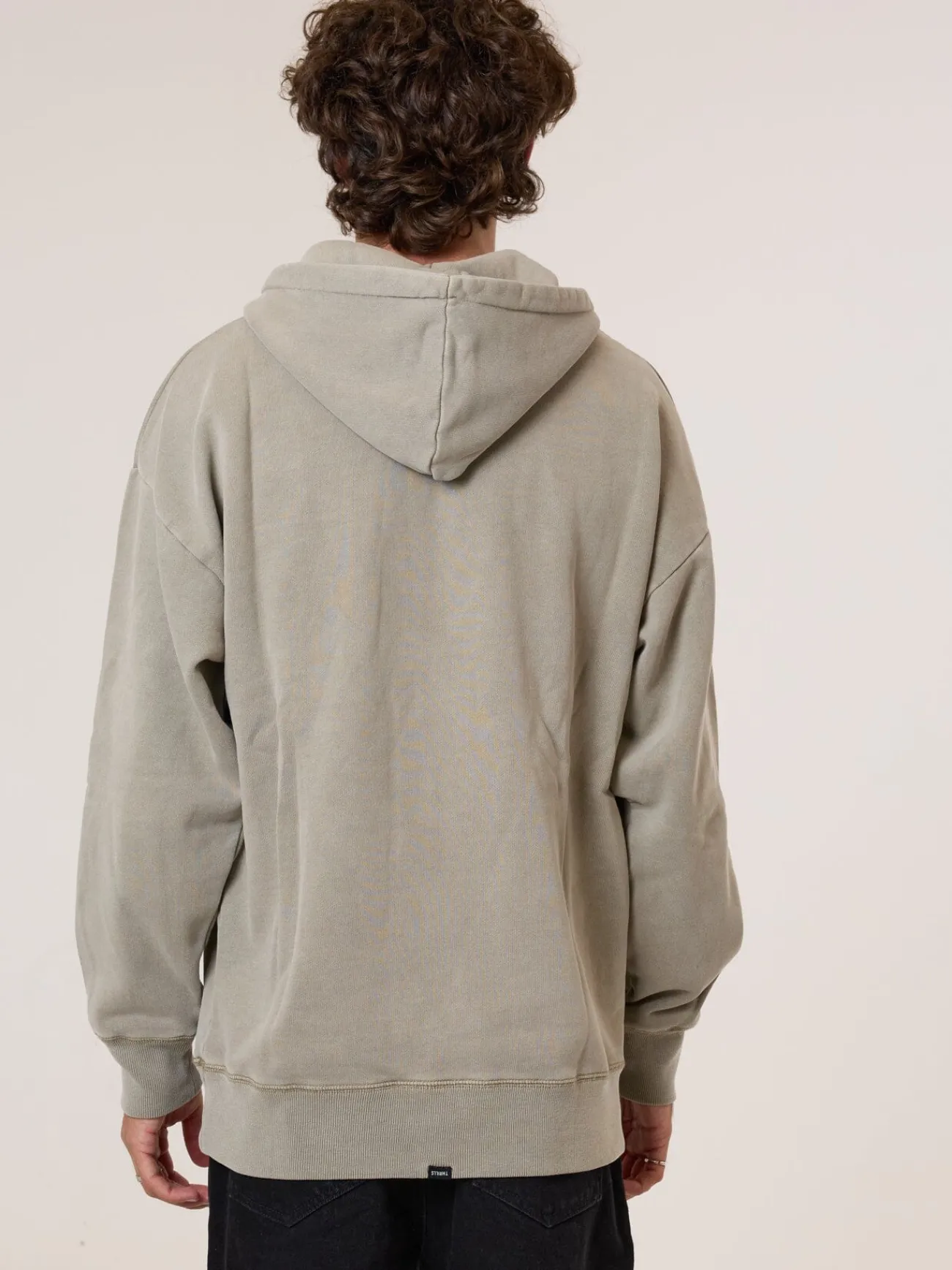 Hot Thrills Military Slouch Pull On Hood - Aluminium