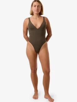 New Thrills Plunge One Piece - Tarmac