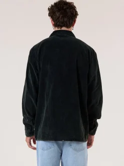 New Thrills Reality Long Overshirt - Black - Turkish Coffee TurkishCoffee