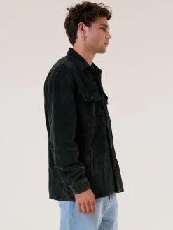 New Thrills Reality Long Overshirt - Black - Turkish Coffee TurkishCoffee