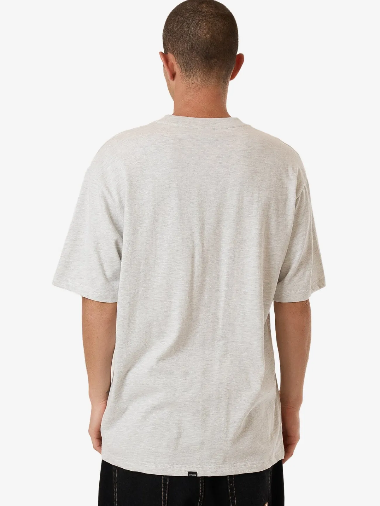 Hot Thrills Union Oversize Fit Pocket Tee - White Marle WhiteMarle