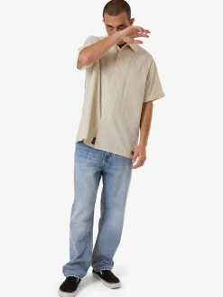 Best Thrills Union Short Sleeve Stripe Work Shirt - Grape Leaf GrapeLeaf