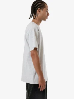 Discount Thrills Workwear Embro Merch Fit Tee - White Marle WhiteMarle