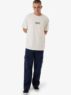 Hot Thrills Workwear Embro Merch Fit Tee - Dirty White DirtyWhite