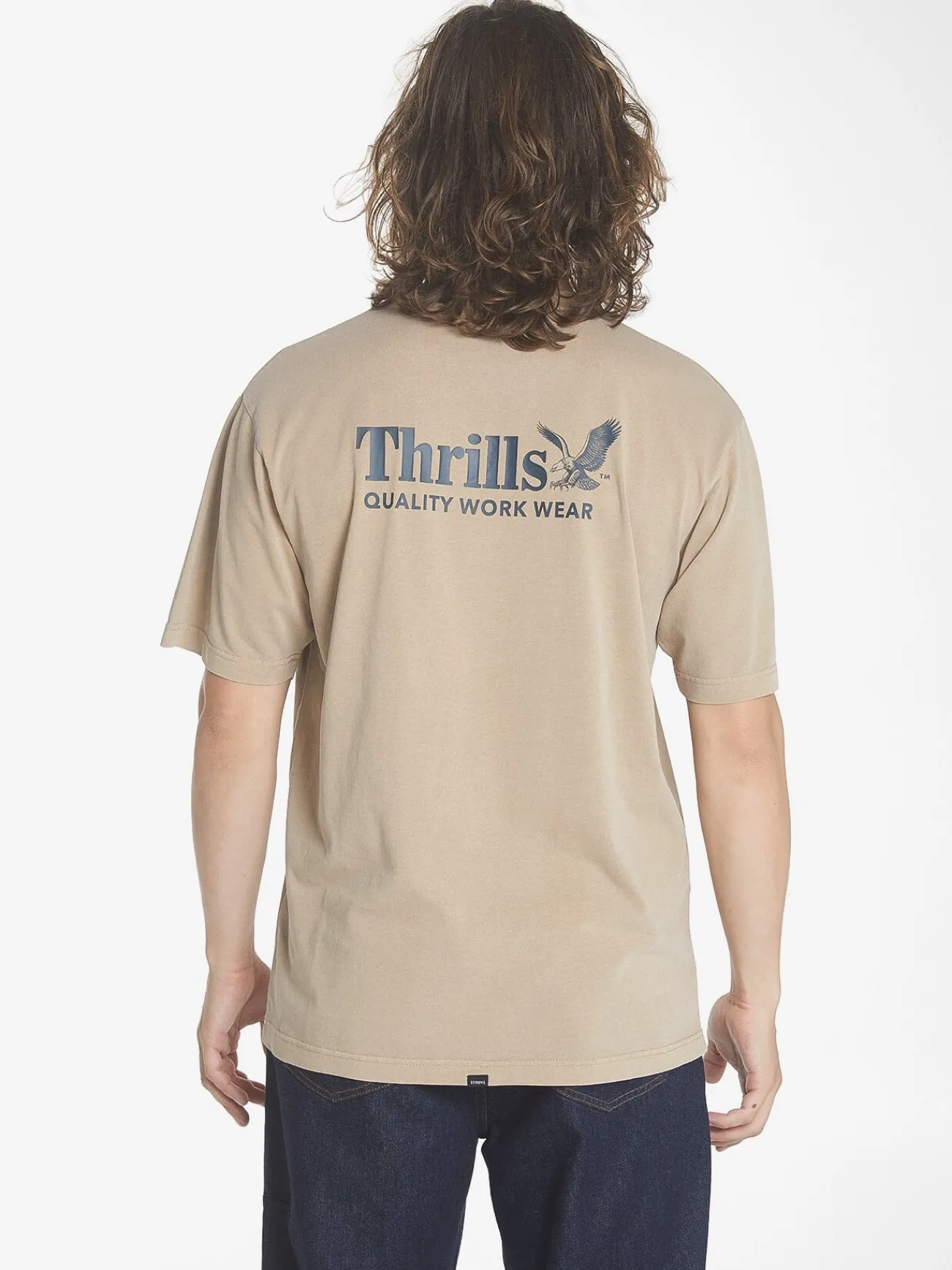Online Thrills Workwear Oversize Fit Tee - Sand