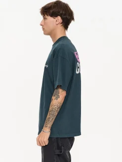 Sale Thrills Total Anarchy Box Fit Oversize Short Tee - Deep Teal DeepTeal