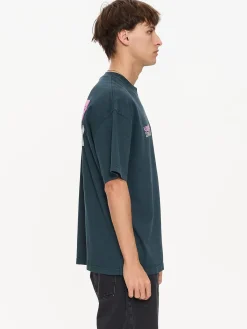 Sale Thrills Total Anarchy Box Fit Oversize Short Tee - Deep Teal DeepTeal