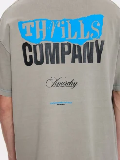 Best Thrills Total Anarchy Box Fit Oversize Short Tee - Fog