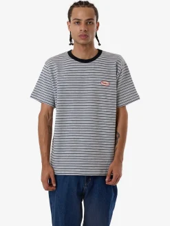 Fashion Thrills Tribute To Chaos Stripe Merch Fit Tee - Black