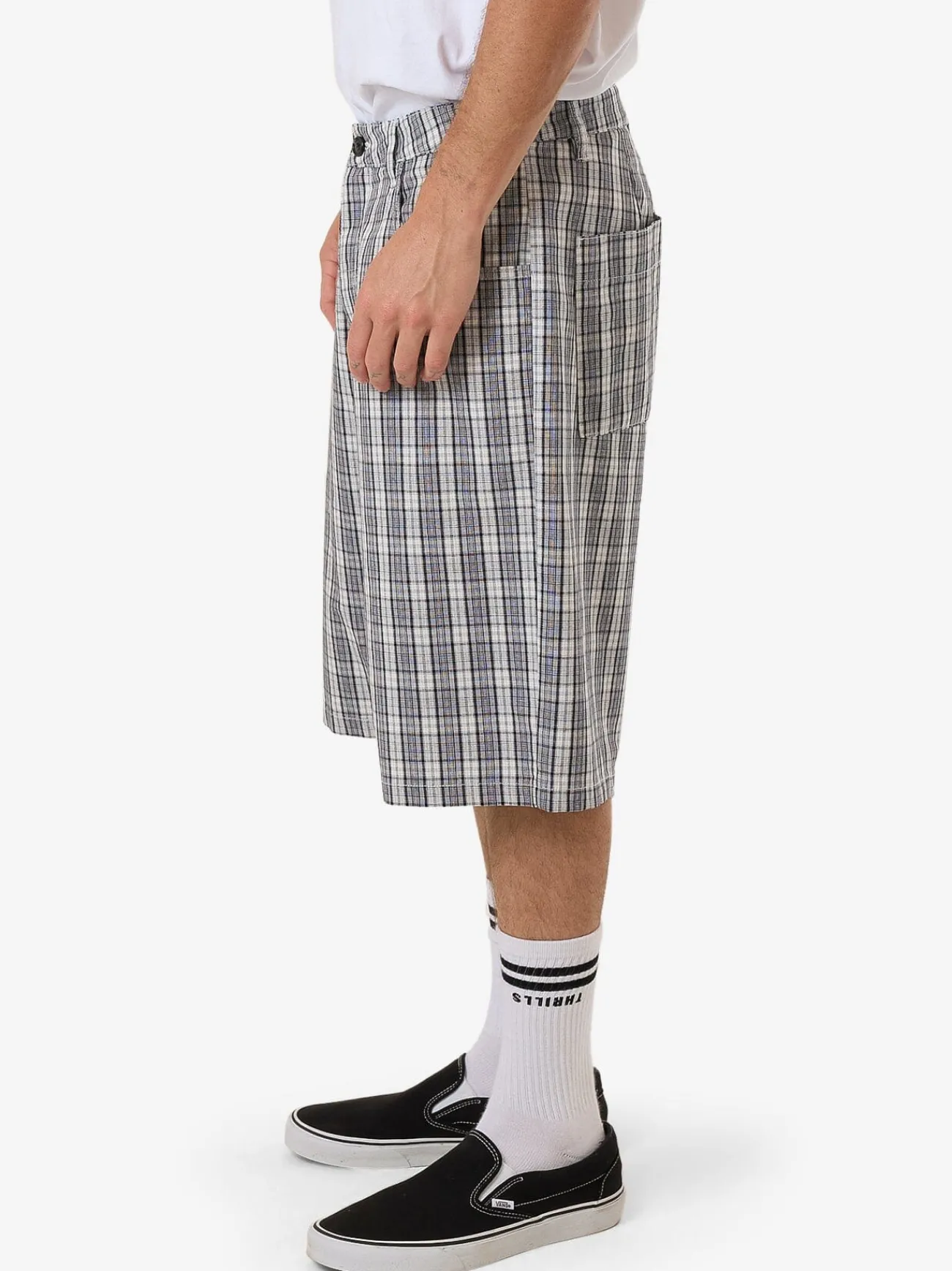Online Thrills Trust In Us Big Slacker Short - White